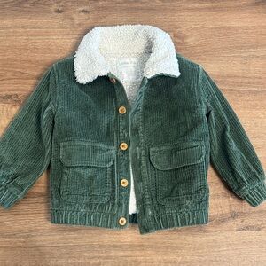 Little Co. Green Corduroy Kids Jean Jacket